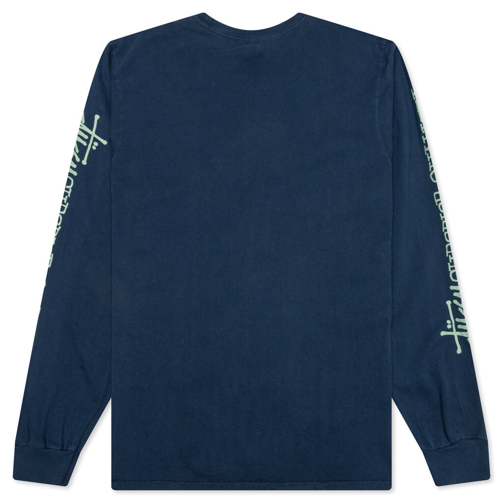 Superior Quality Pig. Dyed Ls - Navy