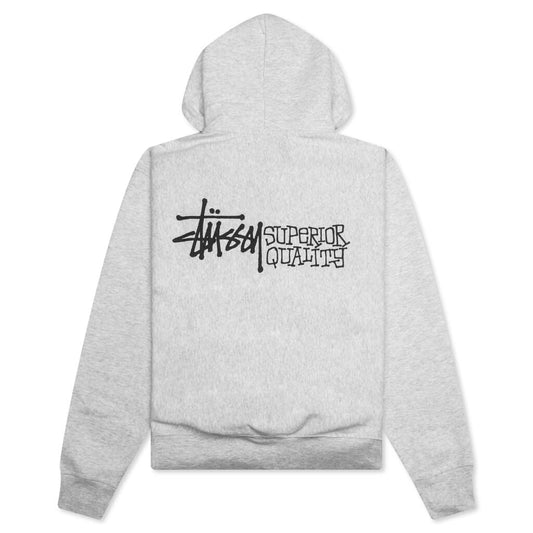 Superior Quality Zip Hoodie - Ash Heather