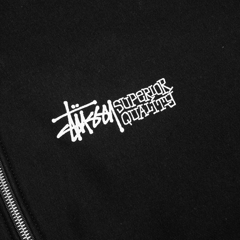 Superior Quality Zip Hoodie - Black