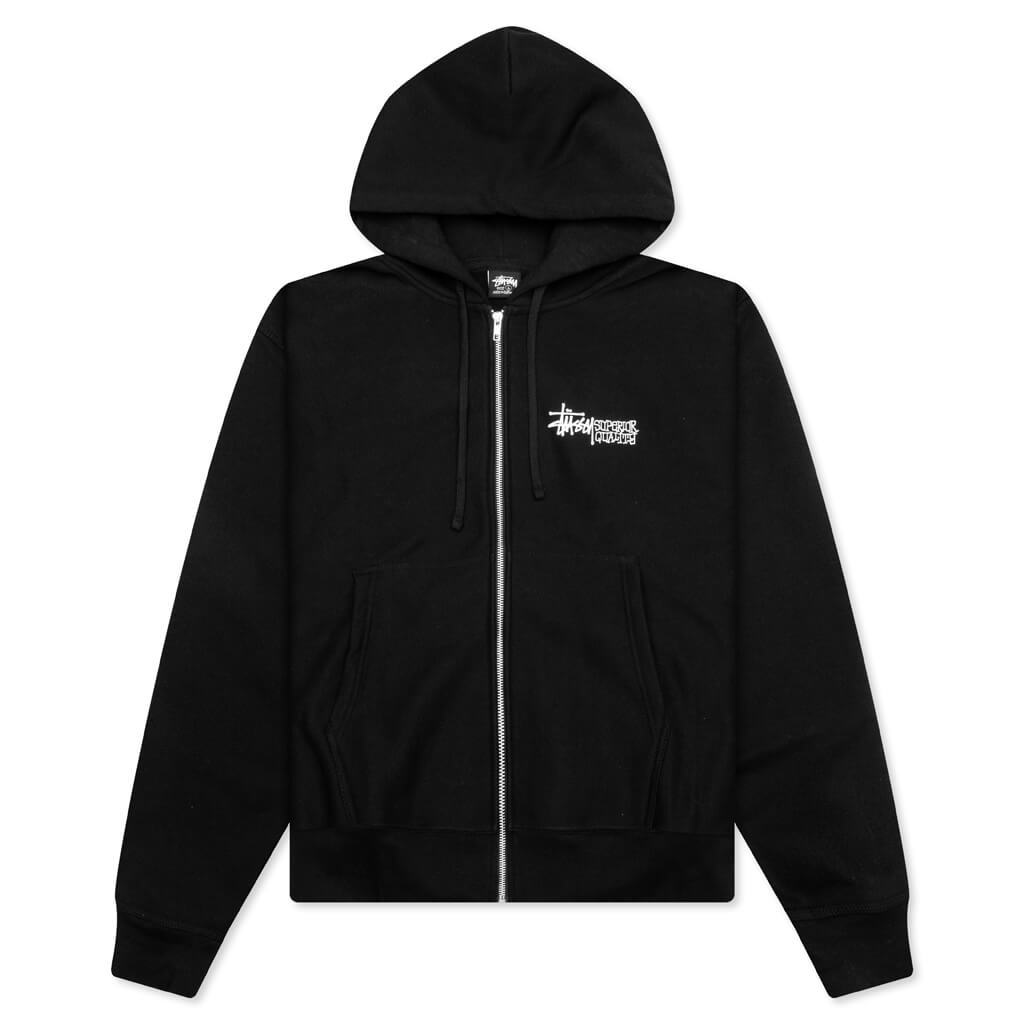 Superior Quality Zip Hoodie - Black