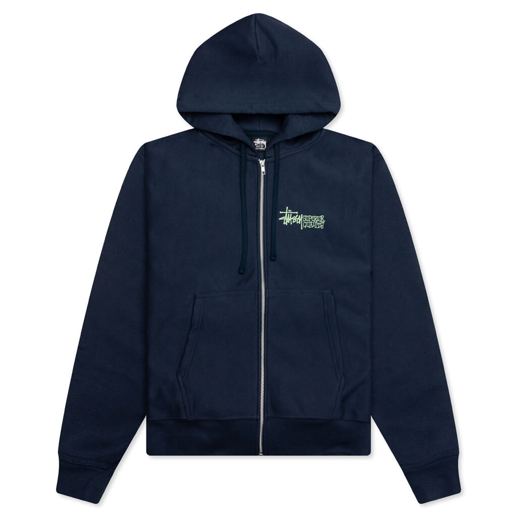 Superior Quality Zip Hoodie - Navy