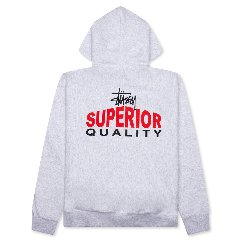 Superior Quality Zip Hoodie - Ash Heather