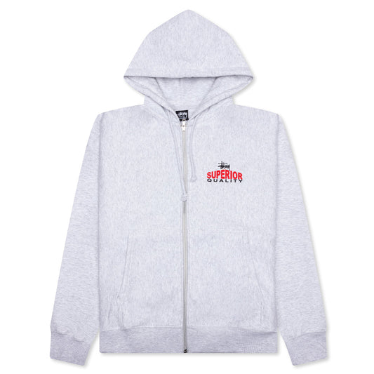 Superior Quality Zip Hoodie - Ash Heather