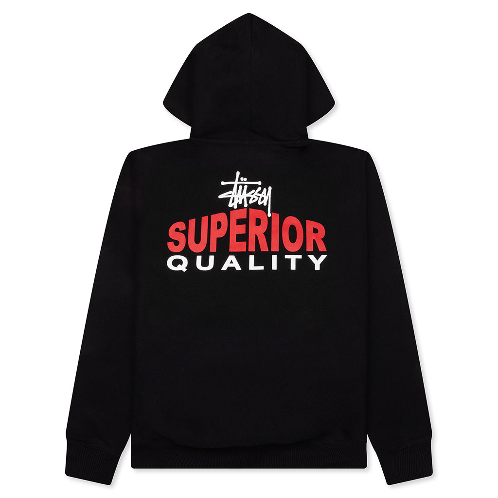 Superior Quality Zip Hoodie - Black