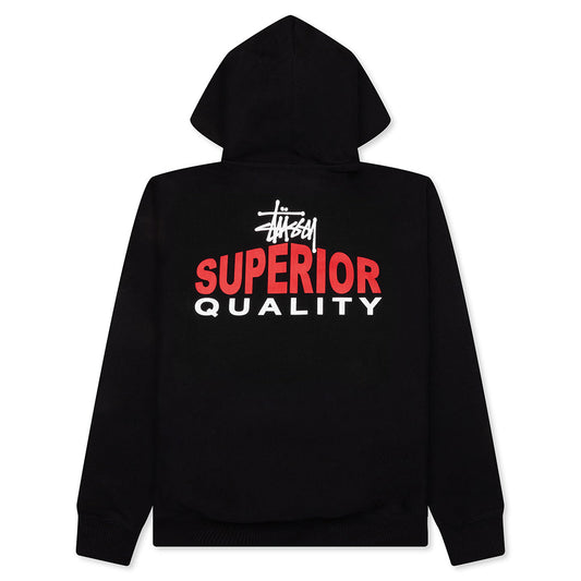 Superior Quality Zip Hoodie - Black