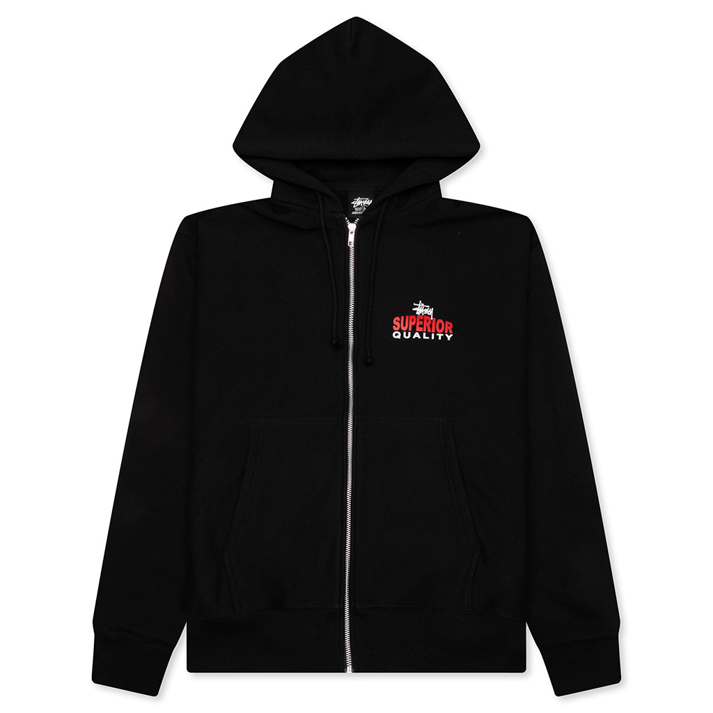 Superior Quality Zip Hoodie - Black