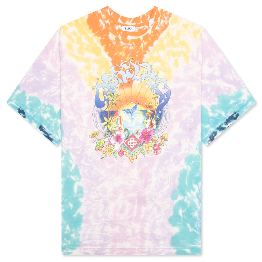 Surf Trip Printed Oversized T-Shirt - Tie Dye
