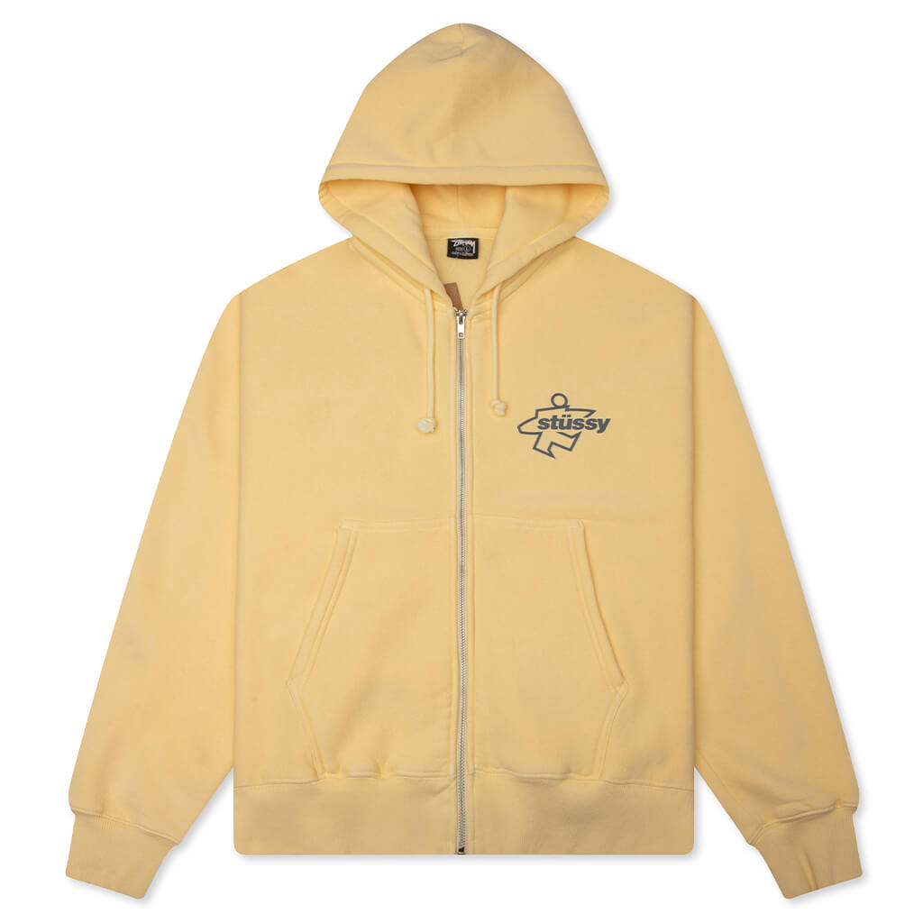 Surf Size Garment Dyed Zip Hood - Gold