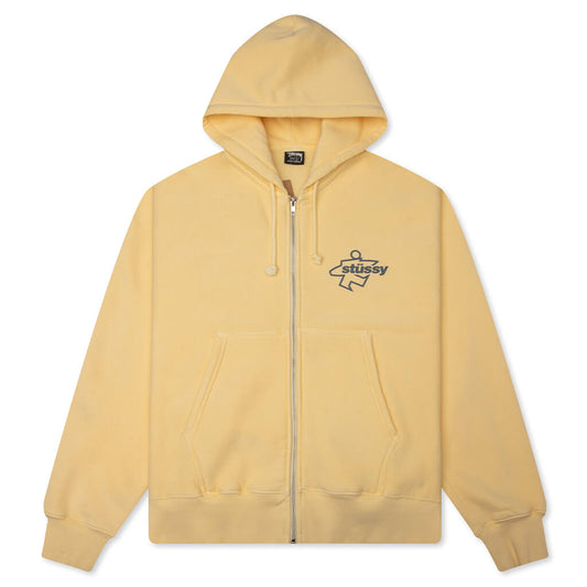 Surf Size Garment Dyed Zip Hood - Gold