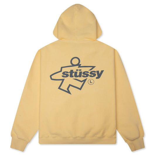 Surf Size Garment Dyed Zip Hood - Gold