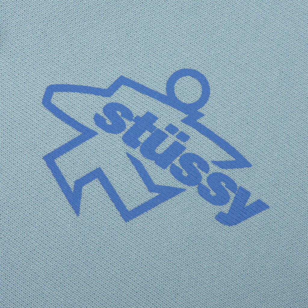 Surf Size Garment Dyed Zip Hood - Sky Blue