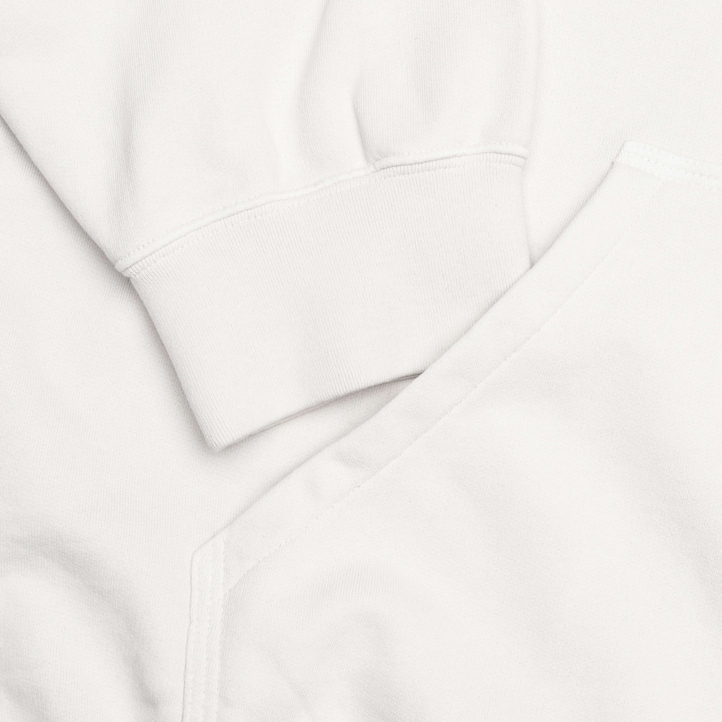 Reverse Applicated Stitch Logo Zipped Hoodie - Ecru