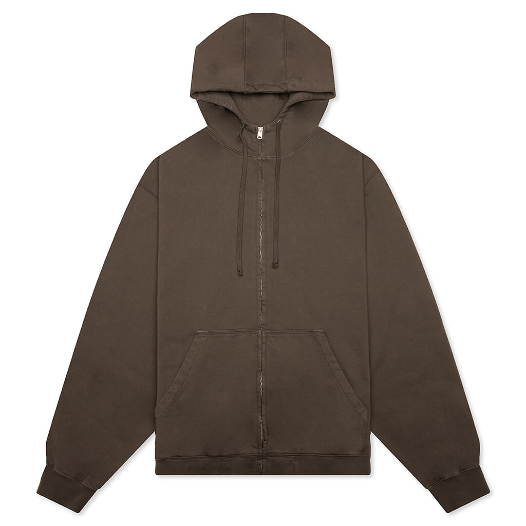 Zip-Up Sweat Hoodie - Mink