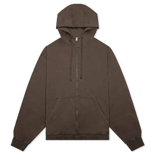 Zip-Up Sweat Hoodie - Mink