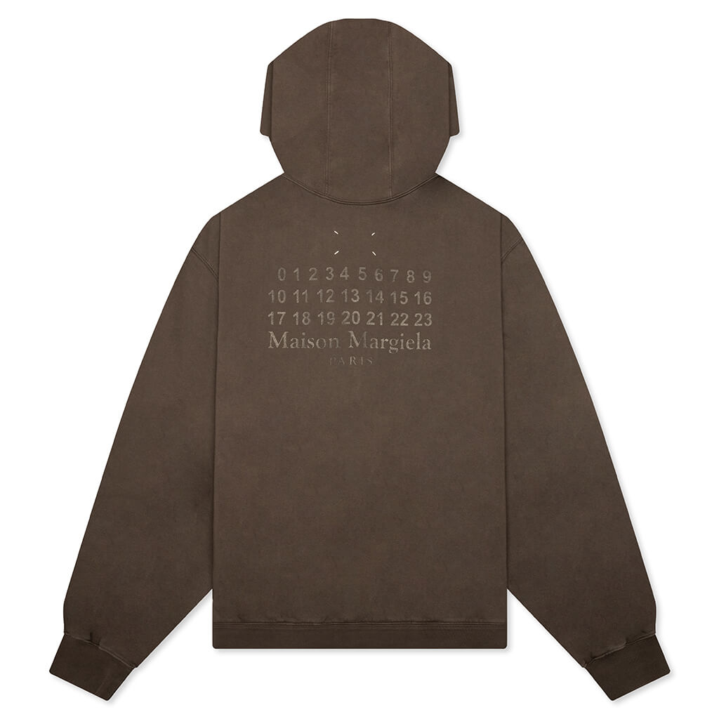 Zip-Up Sweat Hoodie - Mink