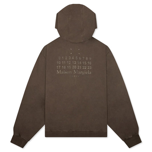 Zip-Up Sweat Hoodie - Mink