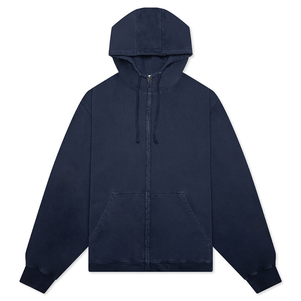 Zip-Up Sweat Hoodie - Vintage Blue