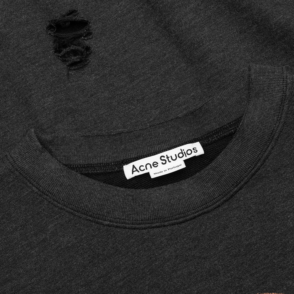 Sweater Printed Logo - Black Melange