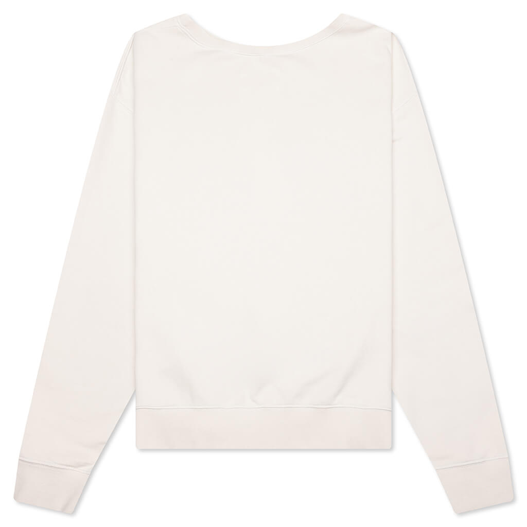 Reverse Applicated Stitch Logo Sweatshirt - Ecru