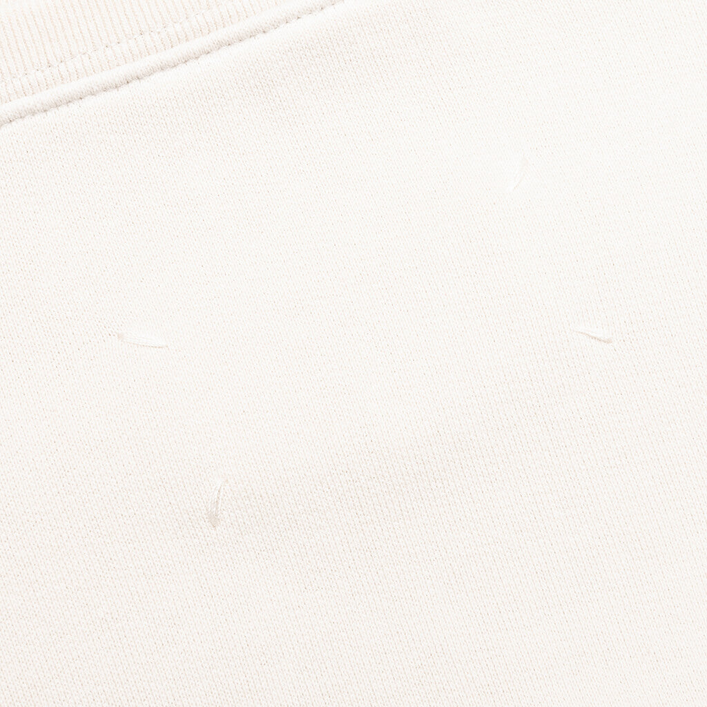 Reverse Applicated Stitch Logo Sweatshirt - Ecru