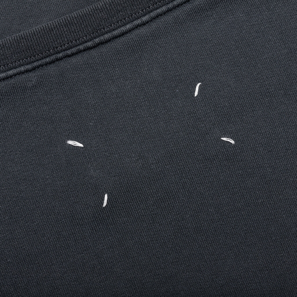 Reverse Applicated Stitch Logo Sweatshirt - Washed Black