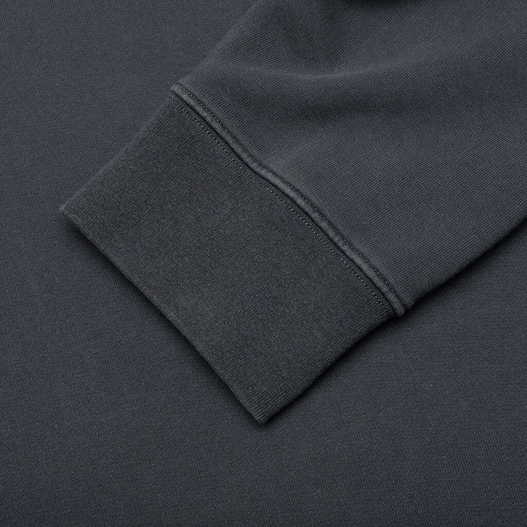Reverse Applicated Stitch Logo Sweatshirt - Washed Black