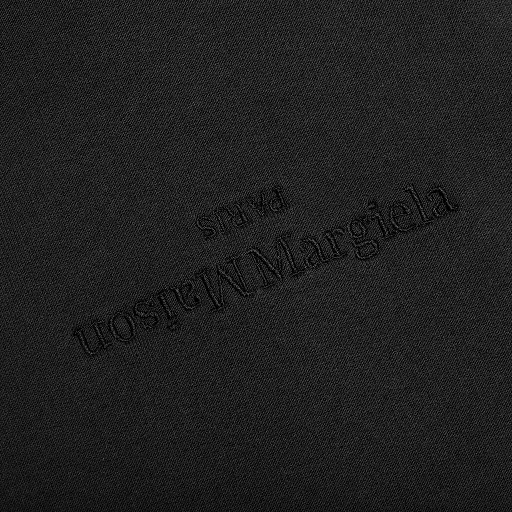 Tonal Upside Down Logo Hoodie - Washed Black/Tonal Embroidery