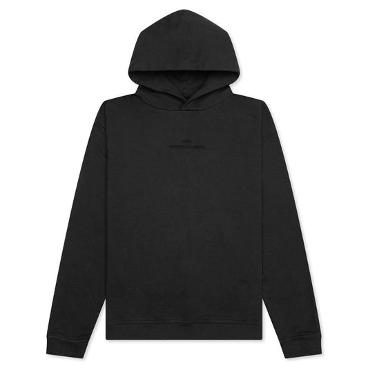 Tonal Upside Down Logo Hoodie - Washed Black/Tonal Embroidery