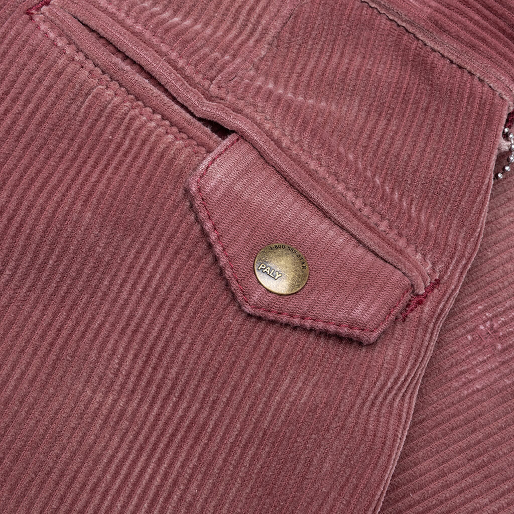 Synanon Cord Pleated Pant - Burgundy