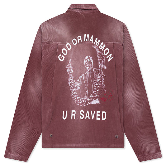 Synanon Cord Work Jacket - Burgundy