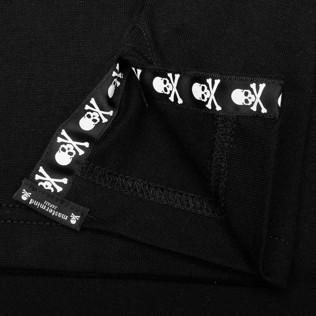 "69” Distressed Patch Half Sleeve Tee - Black