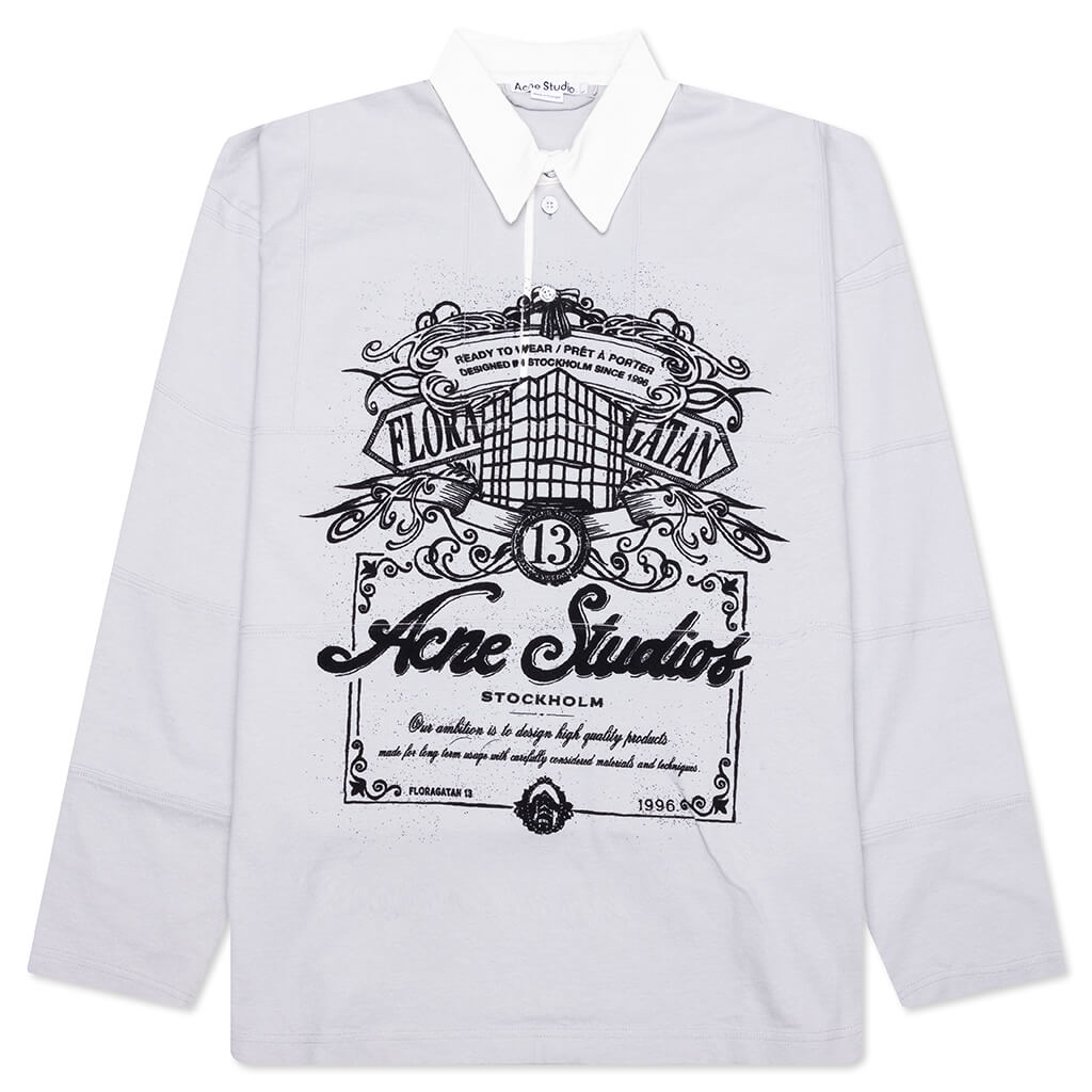 Floragatan Artwork Polo - Cold Grey