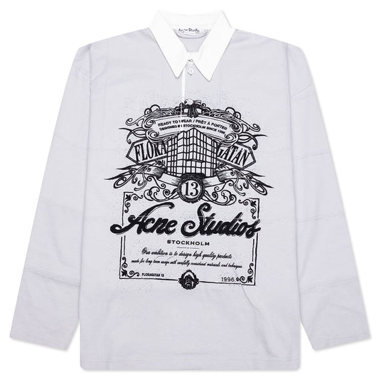 Floragatan Artwork Polo - Cold Grey