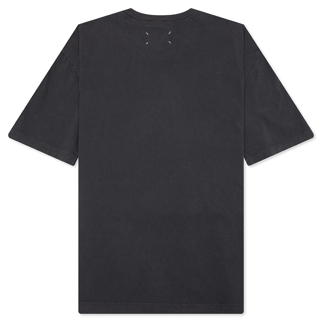 Number Logo Cotton T-Shirt - Washed Black