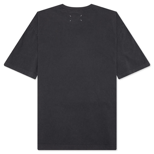 Number Logo Cotton T-Shirt - Washed Black