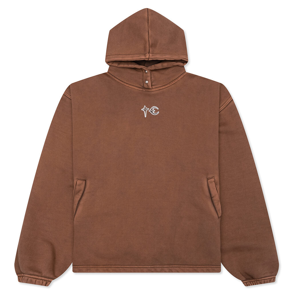 Devil Peace Patch Hoodie - Brown