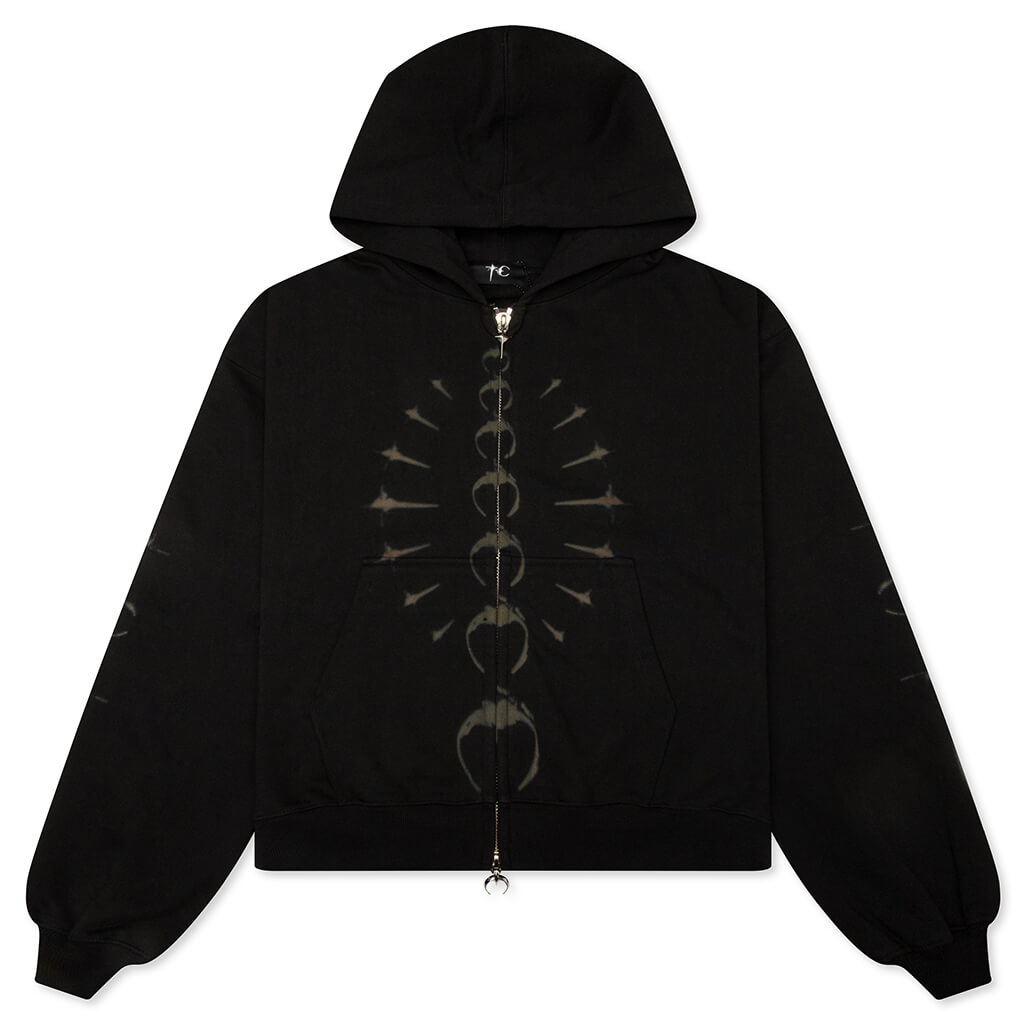 TC Ribcage Zip-Up Hoodie - Black