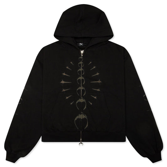 TC Ribcage Zip-Up Hoodie - Black