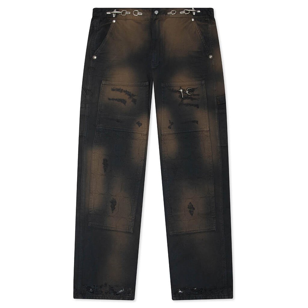 TC Two Tone Washed Pants - Rust Black