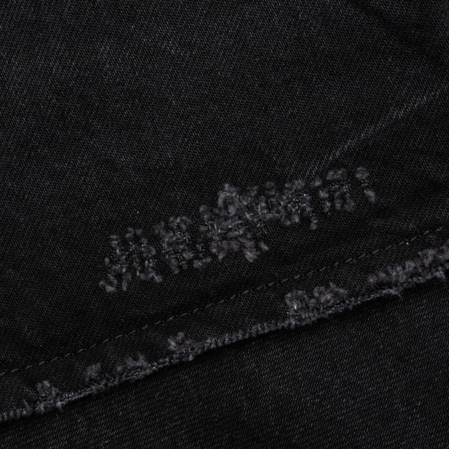 Tailored Denim Shorts - Black