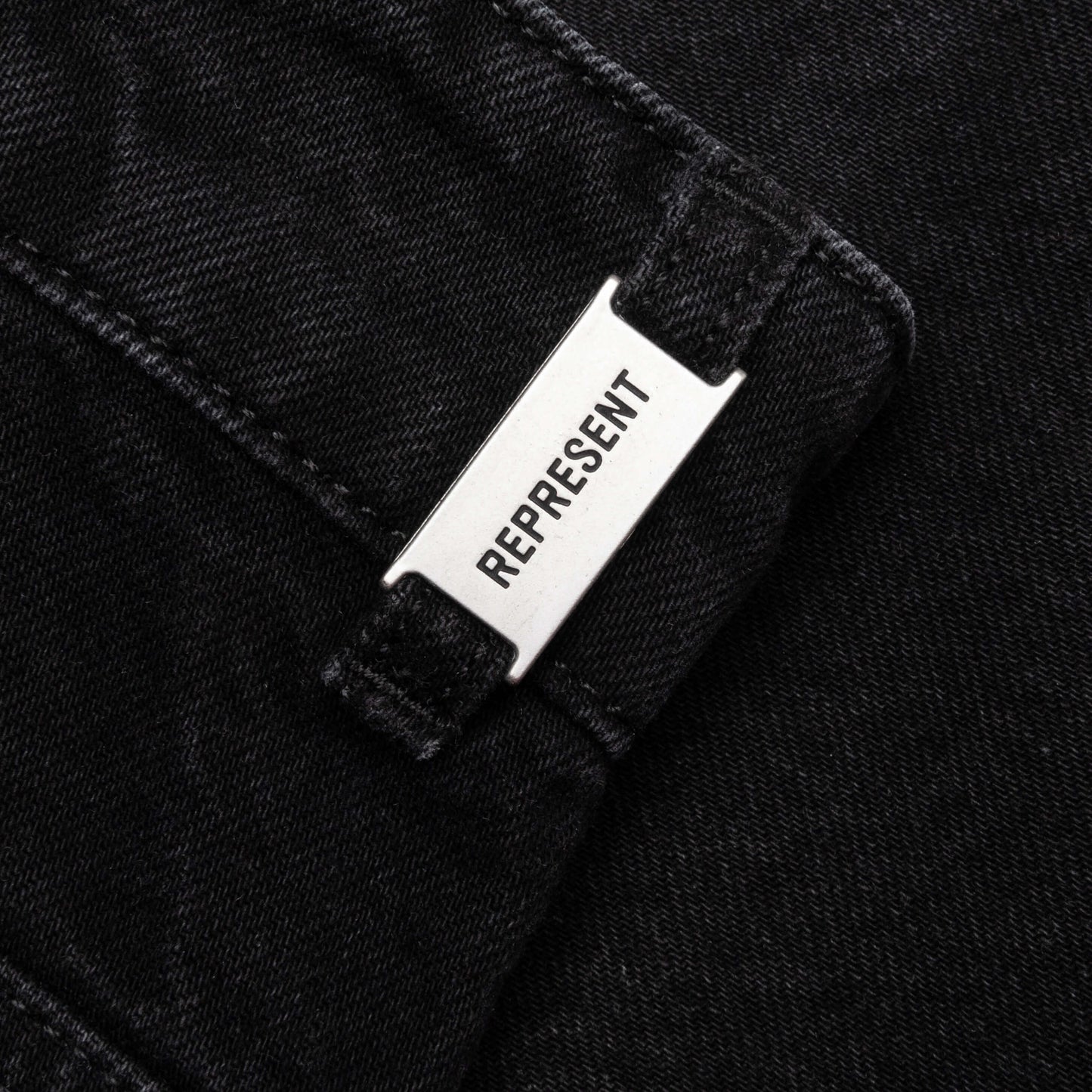 Tailored Denim Shorts - Black