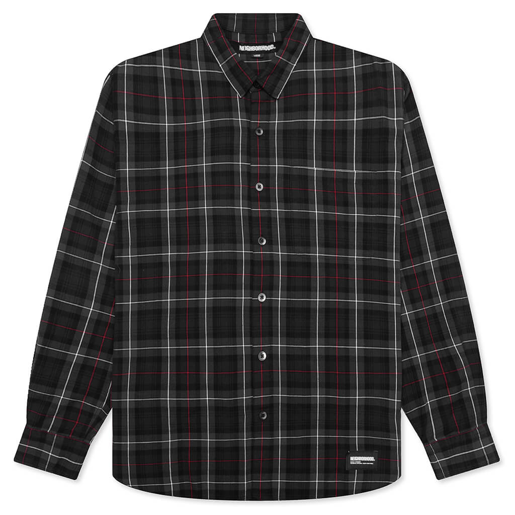 Tartan Check L/S Shirt - Black