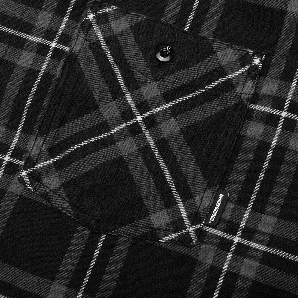 Tartan Check Shirt L/S - Black