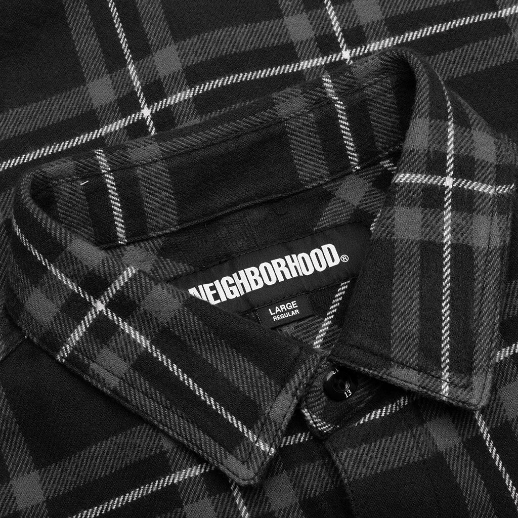 Tartan Check Shirt L/S - Black
