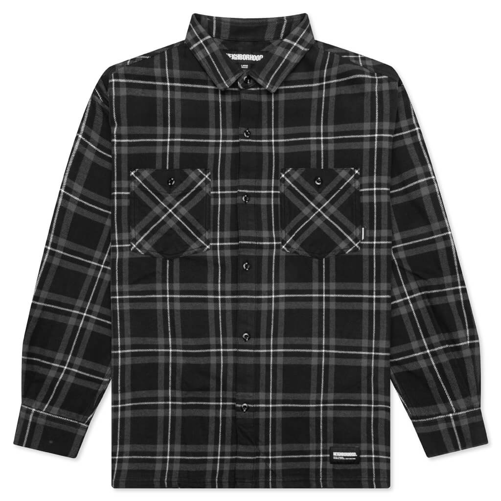 Tartan Check Shirt L/S - Black