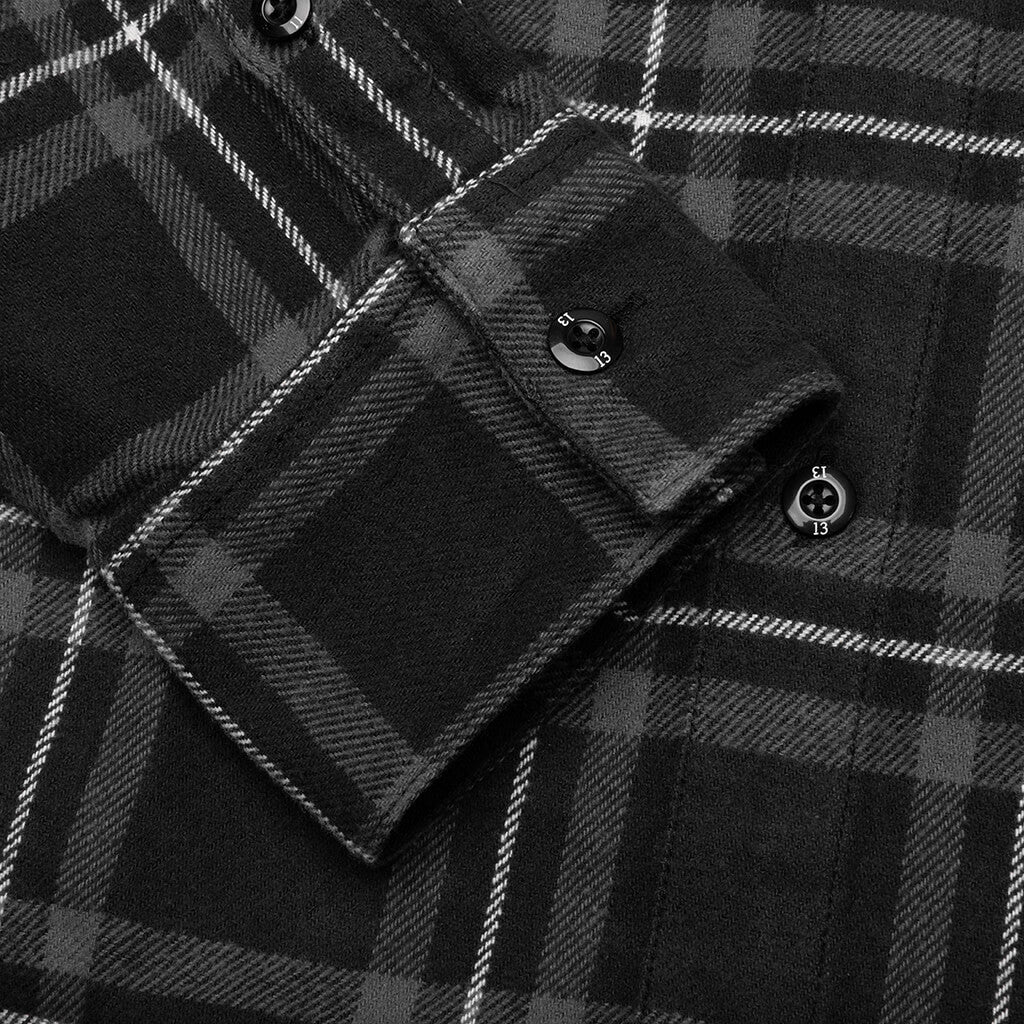 Tartan Check Shirt L/S - Black