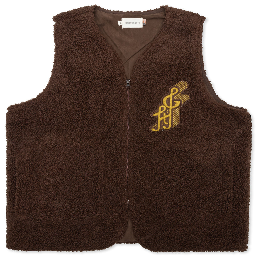 Teddy Notes Vest - Brown