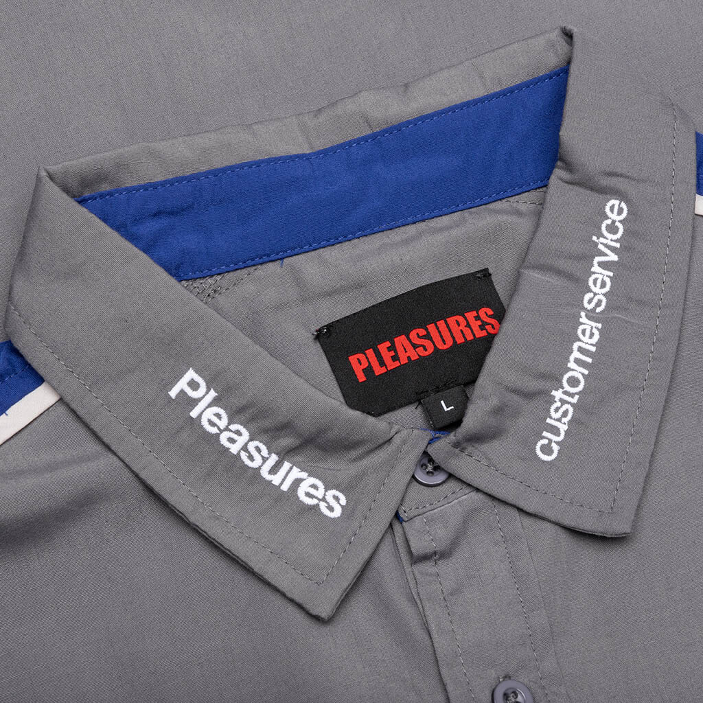 Terror Button Up Shirt - Grey