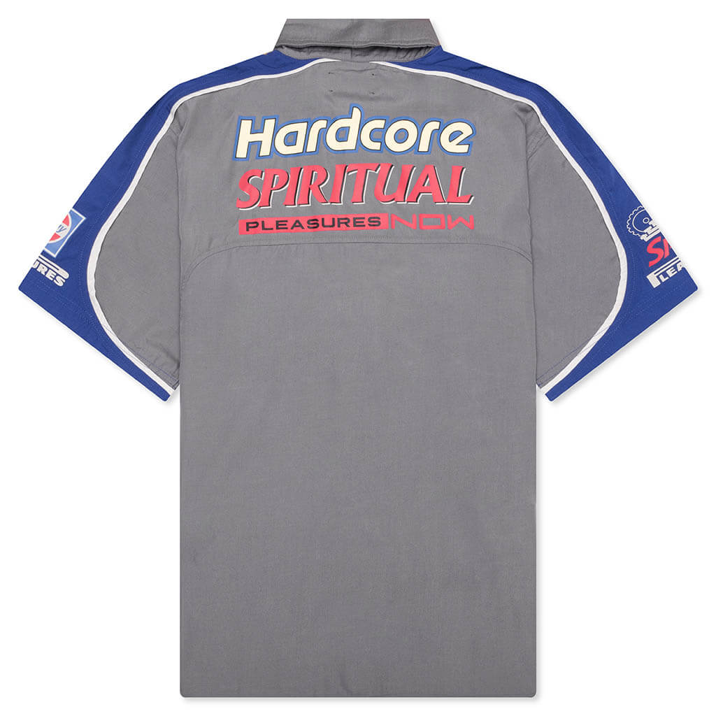 Terror Button Up Shirt - Grey