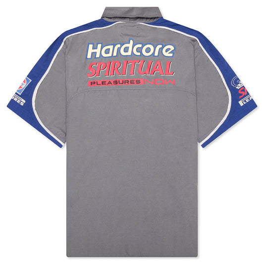 Terror Button Up Shirt - Grey